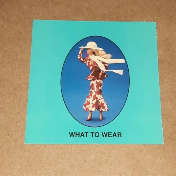 Vintage Barbie Card 1989 Barbie Just Us Girls Game Replacement Piece - Picture 2 of 6